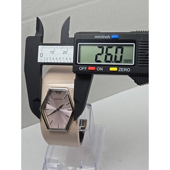 Emporio Armani Womens AR7370 Pink Catwalk Bangle Resin Quartz Watch New Battery main image 9